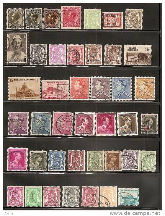 L1. Belgium, Acumulation Of Used Stamps - Gebraucht