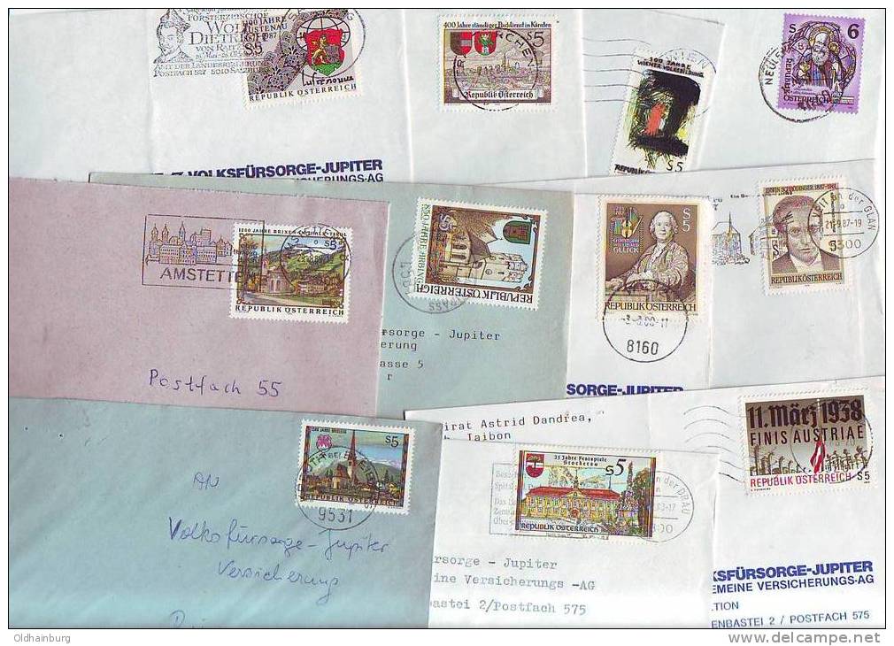 971t: Österreich Bedarfsbriefposten Achtziger Jahre - Lettres & Documents