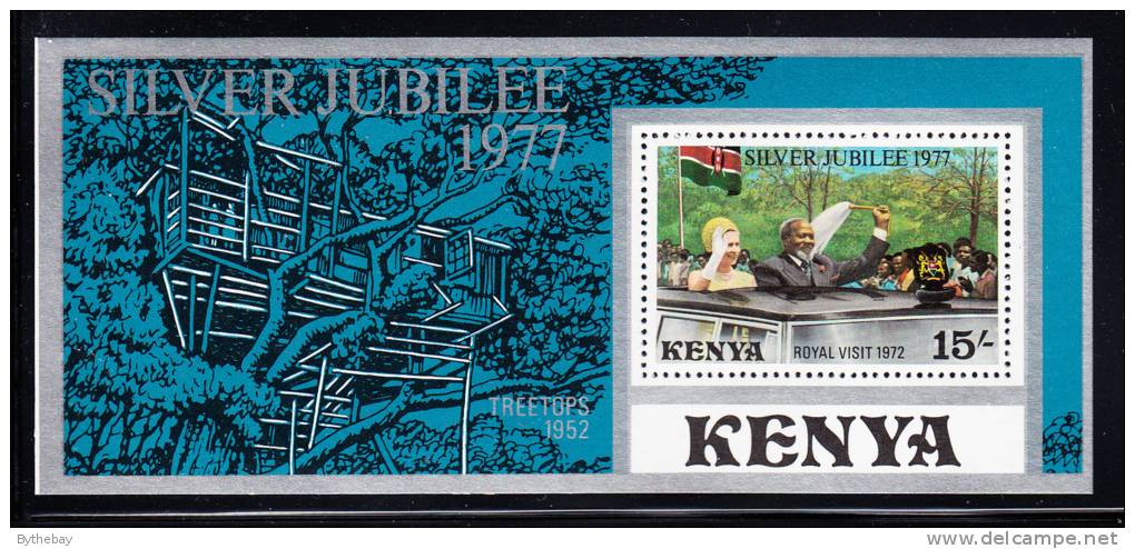 Kenya MNH Scott #87a Souvenir Sheet 15sh Elizabeth II, President Kenyatta In Car - Silver Jubilee - Kenya (1963-...)