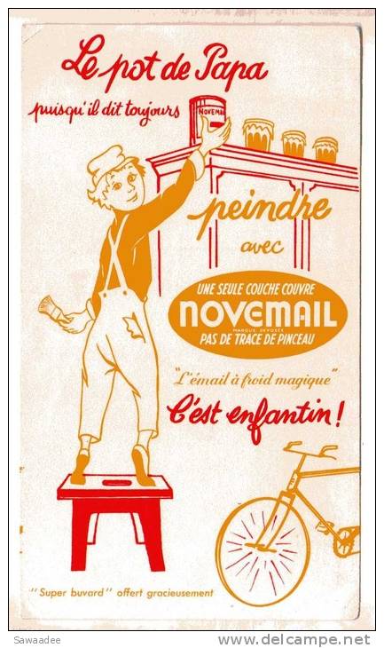 BUVARD - LE POT DE PAPA - PEINDRE AVEC NOVEMAIL - C'EST ENFANTIN - Paints