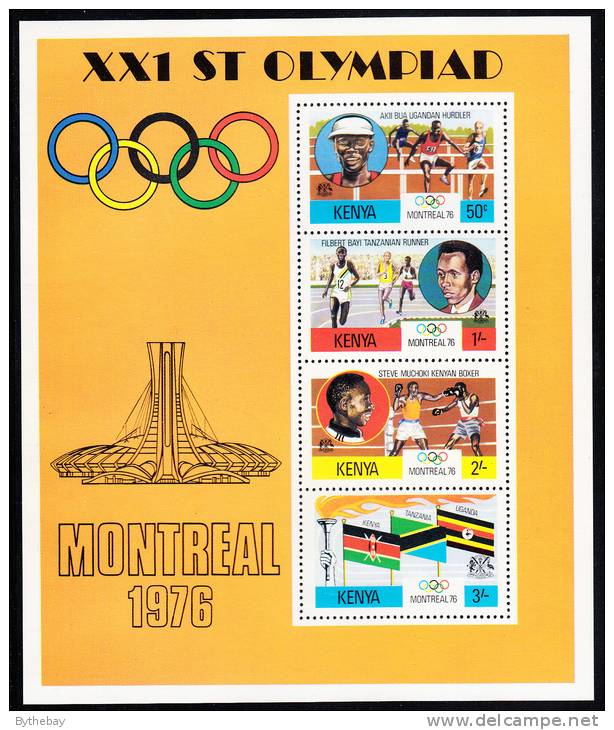 Kenya MNH Scott #63a Souvenir Sheet Of 4 1976 Summer Olympics Montreal - Kenya (1963-...)