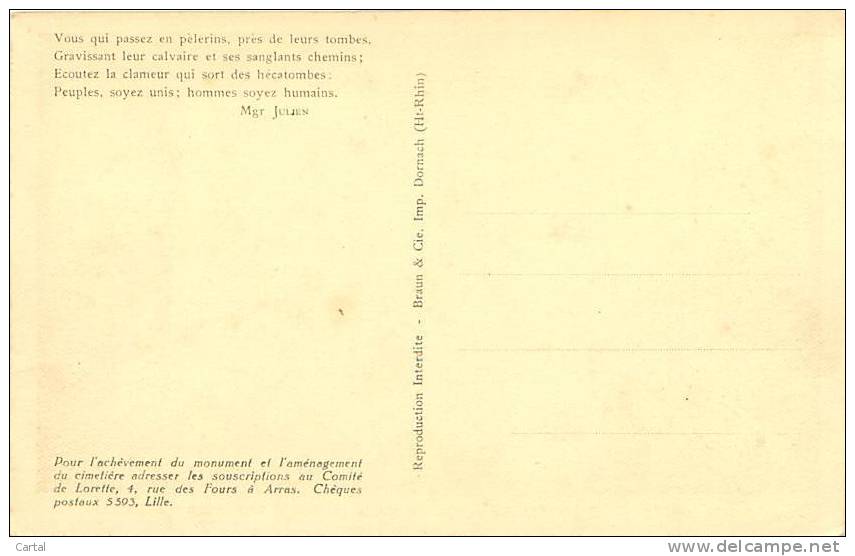 62 - N.D. DE LORETTE - Le Cimetière (Côté Sud) - L'Ombre De La Tour Se Profile Sur Les Tombes (Braun &amp; Cie) - Autres & Non Classés