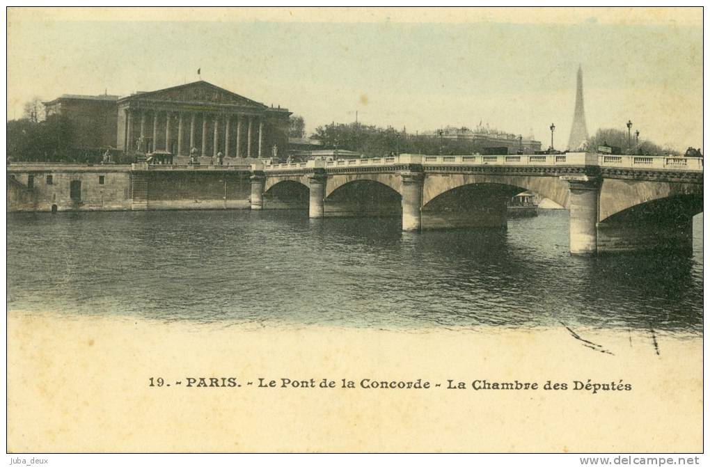 Paris .  Le Pont De La Concorde , Chambre Des Députés .   COLORISEE . - Ponts