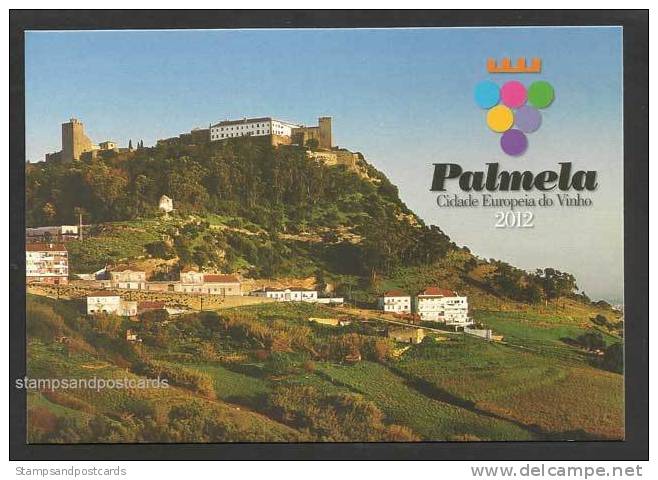 Portugal Entier Postal Palmela Capitale Européenne Du Vin Château 2012 Palmela Europe Wine Capital Castle Stationery - Schlösser U. Burgen