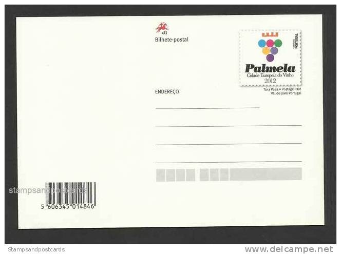 Portugal Entier Postal Palmela Capitale Européenne Du Vin Château 2012 Palmela Europe Wine Capital Castle Stationery - Schlösser U. Burgen