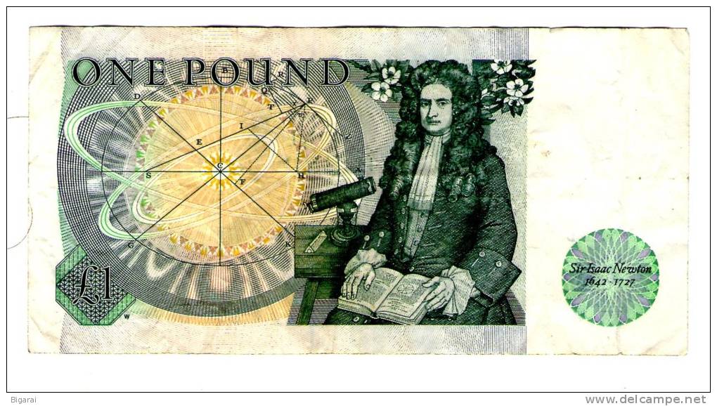 ROYAUME- UNI . BANK OF ENGLAND . ONE POUND . UNE LIVRE STERLING . DANS L´ETAT - 1 Pound