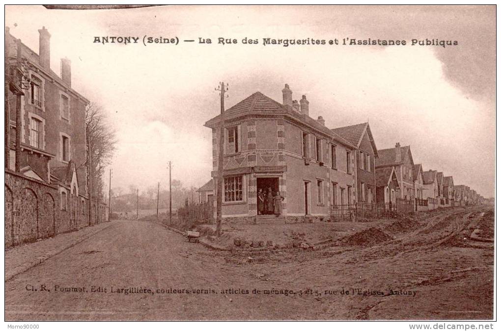 ANTONY : La Rue Des Marguerites Et L'Assistance Publique - Antony