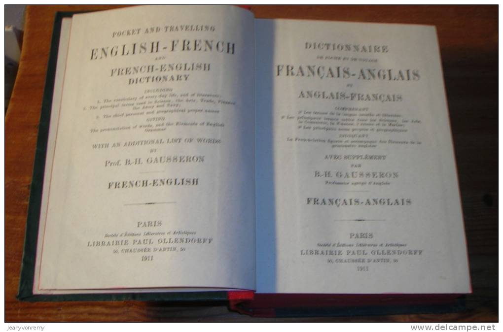 Dictionnaire Français-anglais Et Anglais-français - Ollendorff - 1911. - Wörterbücher