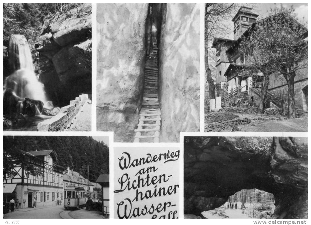 Kirnitzschtal-Lichtenhain - Wanderweg Am Lichtenainer Wasserfall 1964 - Kirnitzschtal