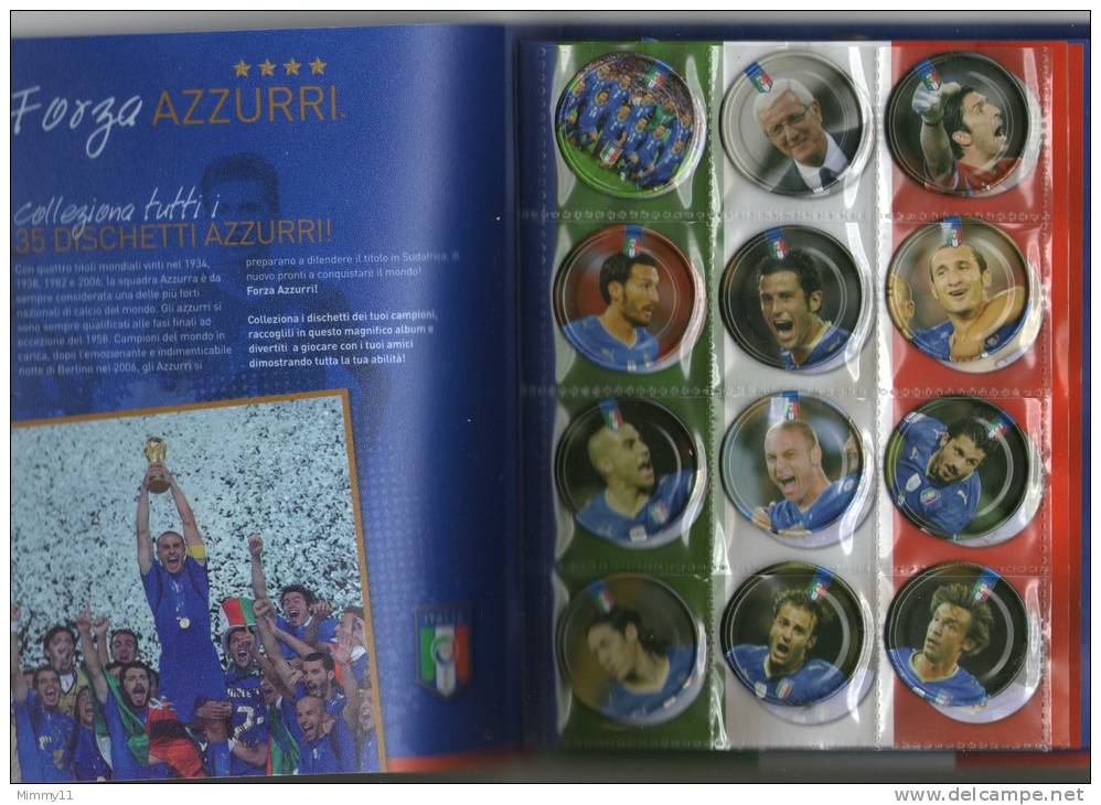 ALBUM COMPLETO - I DISCHETTI Della NAZIONALE AZZURRA -Prodotto Con Licenza Ufficiale FIGC - Figurine In Metallo