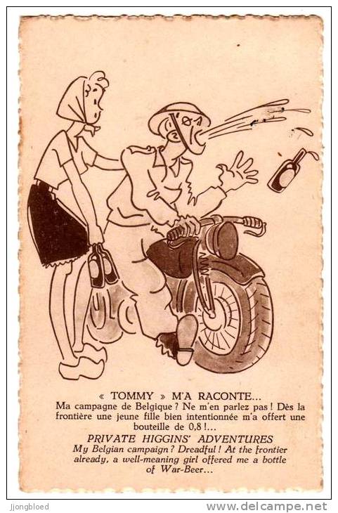 *Tommy M´a Raconté, Ma Campagne De Belgique .Private Higgin´s Adventures* - Motos