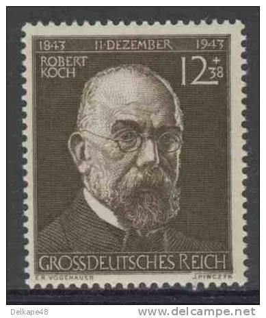 Deutsches Reich 1944 Mi 864 YT 786 ** Prof. Dr. Robert Koch (1843-1910) Physician And Bacteriologist, Nobel Prize 1905 - Geneeskunde