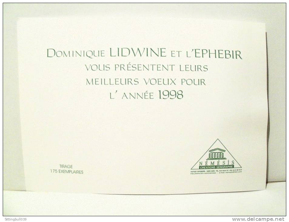 LIDWINE. EPHEBIR  N° 11. Sérigraphie Pour Voeux 1998. Tirage : 175 Exemplaires. épuisée ! - Screen Printing & Direct Lithography