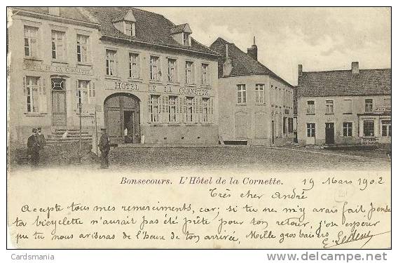 Peruwelz-Bon-Secours(Belgio)-Hotel De La Cornette-1902 - Perwez