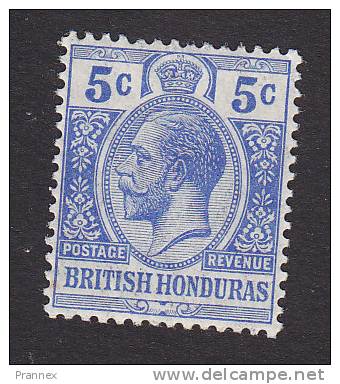 British Honduras, Scott #78, Mint Hinged, King George V, Issued 1913 - Honduras Britannique (...-1970)