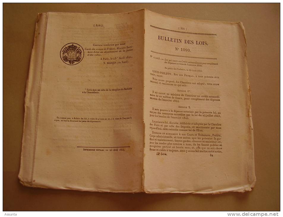 Bulletin Des Lois: Orgnisation Judiciaire Du Sénégal : St Louis & Gorée. Importation & Transit De Livres. Musique Gravée - Decrees & Laws