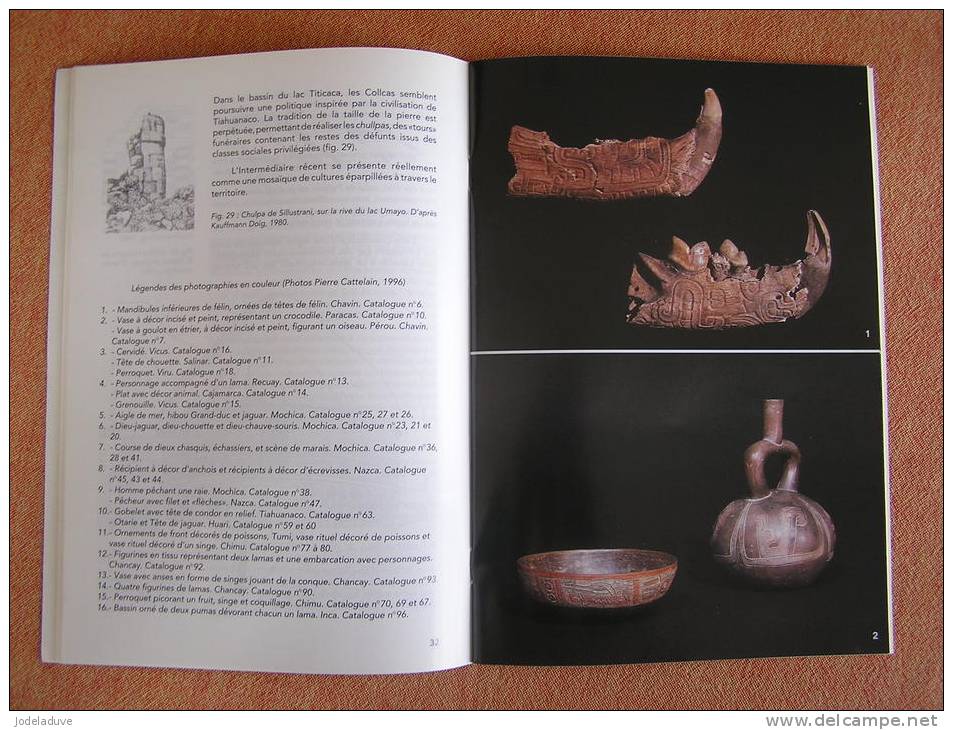 DU CONDOR AU LAMA Chasse Pêche Et Domestication Au Pays Des Incas  Editions Du CEDARC à Treignes Histoire Archéologie - Archeology