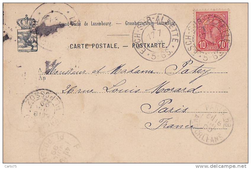 Luxembourg - Eisch - Usine Sidérurgie - Marque Postale 1899 - Esch-Alzette