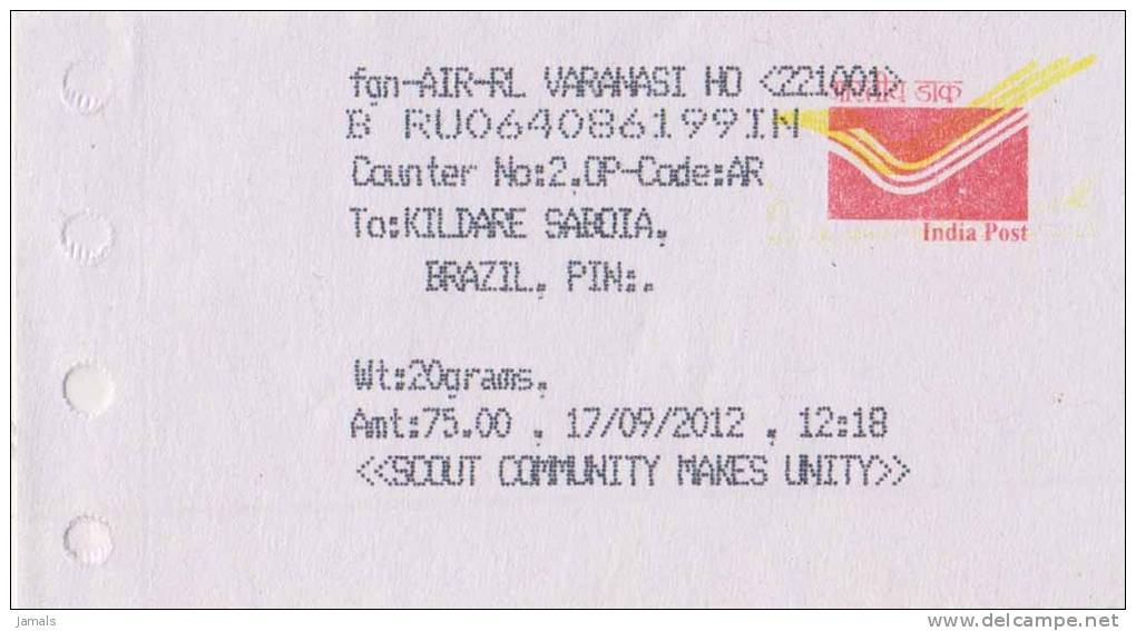 Scout Community Makes Unity, Slogan, Scouting, Postal Receipt - Other & Unclassified