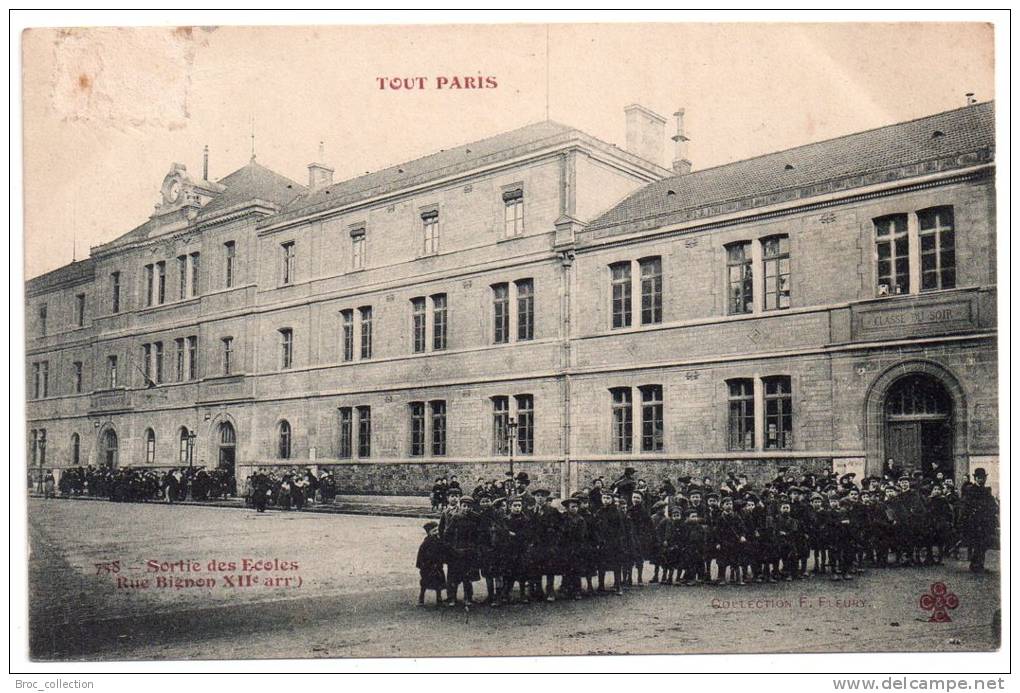 Tout Paris, Sortie Des écoles Rue Bignon, XIIe Arr., CCC & C N° 758 - Enseignement, Ecoles Et Universités