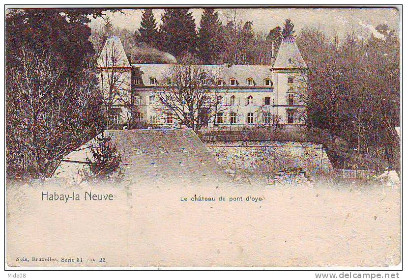 HABAY LA NEUVE. LE CHATEAU DU PONT D'OYE. - Habay