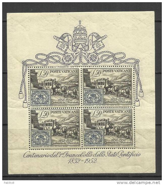 VATICANO FOGLIETTO CENTENARIO MNH - Blocks & Kleinbögen