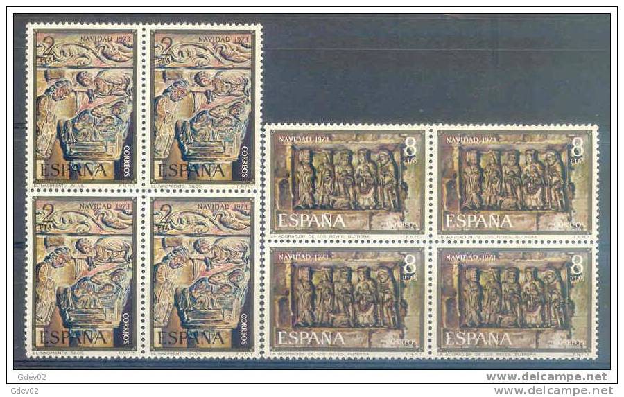 ES2162-1894TRC.Capitel, Monasterio  De Silos Y Adoracion.Burgos.NAVIDAD  AÑO 1973 (.Ed.2162/3**bl 4) Sin Charnela.LUJO - Schilderijen