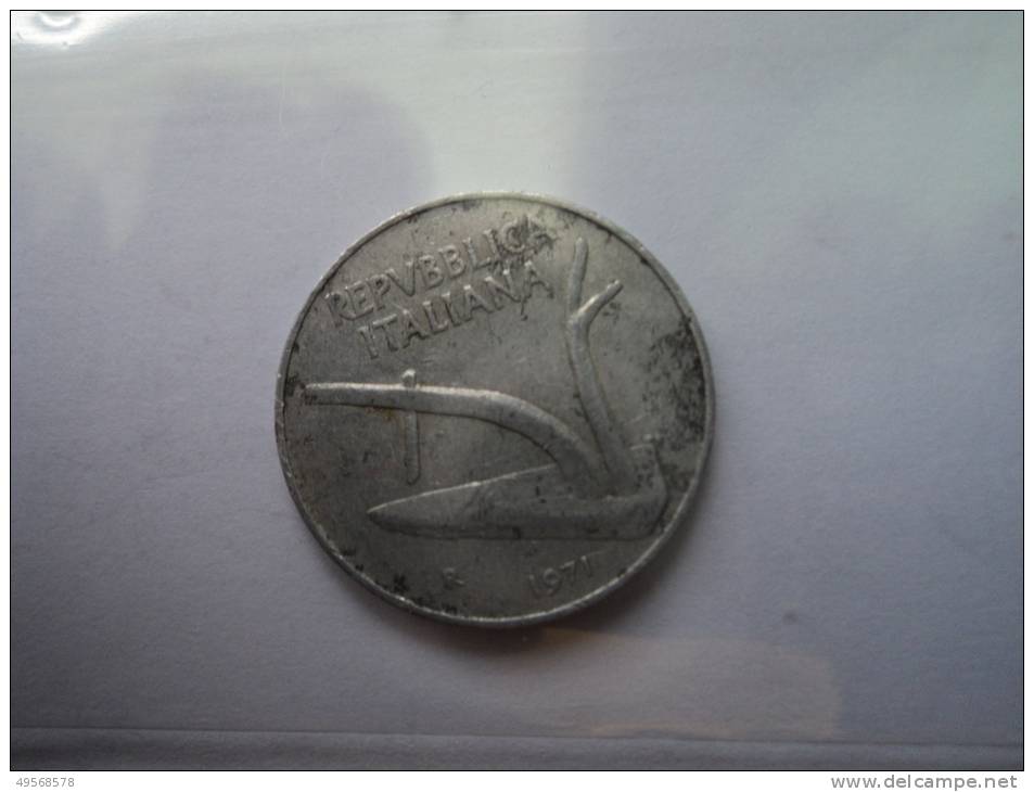 ITALIA  REPUBBLICA  -  10 LIRE 1971 SPIGA - - 10 Lire