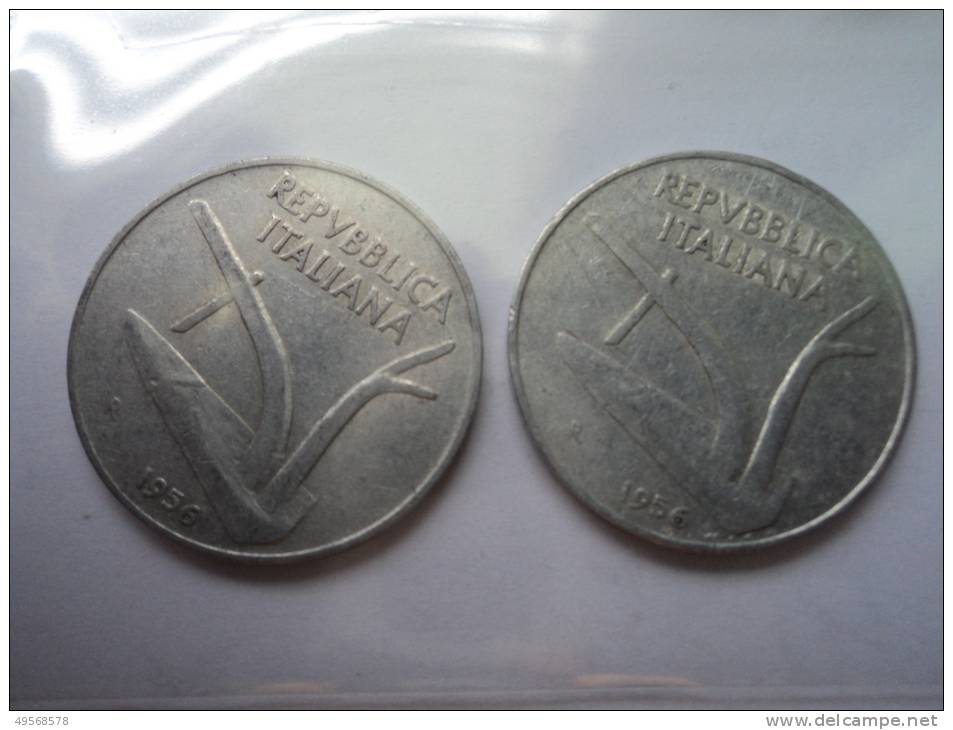 ITALIA  REPUBBLICA  -  10 LIRE 1956 SPIGA - 10 Liras