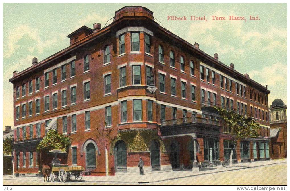Terre Haute IN Filbeck Hotel 1909 Postcard - Otros & Sin Clasificación