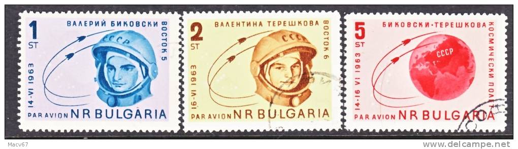 Bulgaria  C 99-101   (o)  SPACE - Airmail