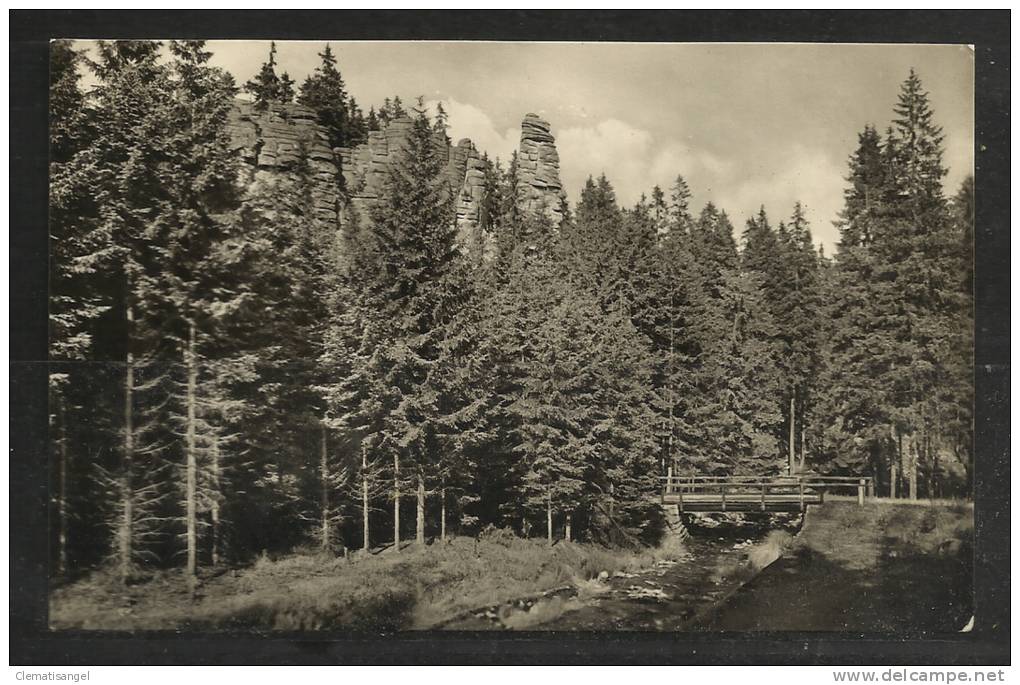 TOP!! STEINBACHTAL MIT TEUFELSSTEINEN BEI JOHANNGEORGENSTADT * 1957  **!! - Johanngeorgenstadt