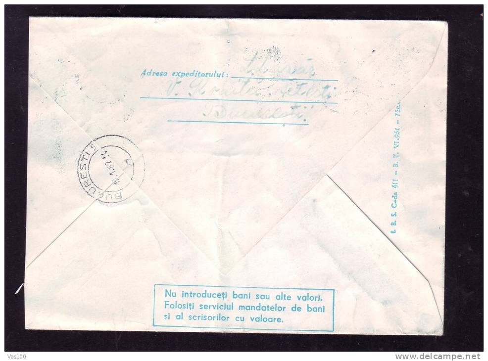 SWALLOW,HIRONDELLES,1961, COVER  STATIONAY ENTIER POSTAL,SENT TO MAILL,VERY RARE,ROMANIA - Schwalben