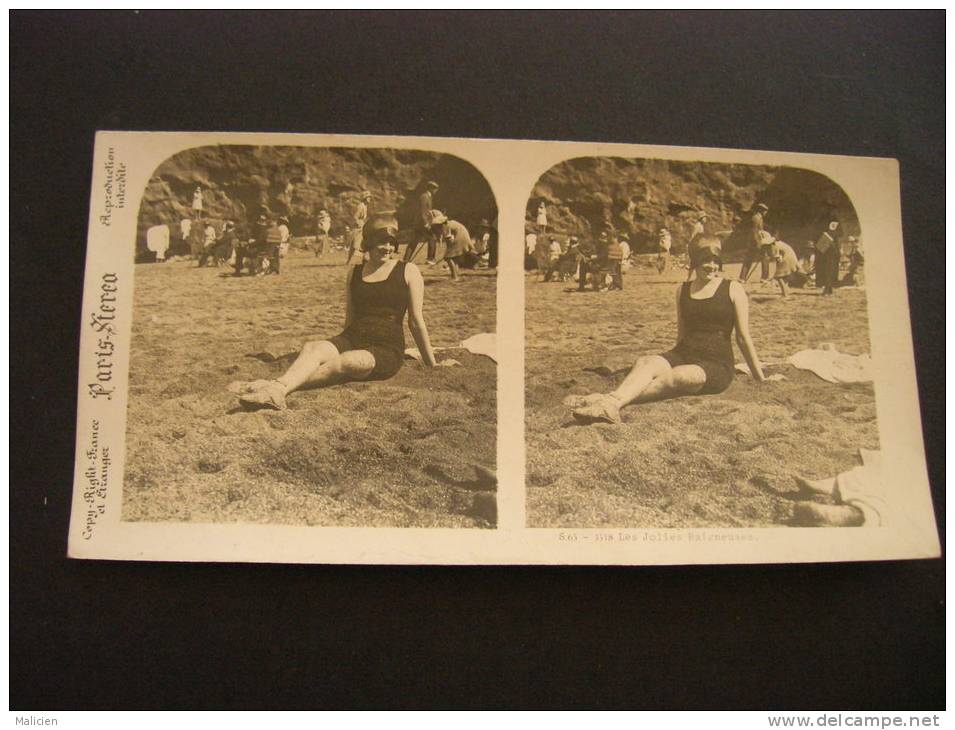 Photo -photographie -stereo -ref 94-paris Stereo - Les Jolies Baigneuses - Baigneuse  - Stereo Bon Etat - - Photos Stéréoscopiques