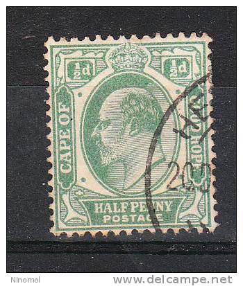 Capo Di Buona Speranza   -   1903/04.  Edoardo VII.   ½ P  Green. Very Fine Obliteration - Cape Of Good Hope (1853-1904)