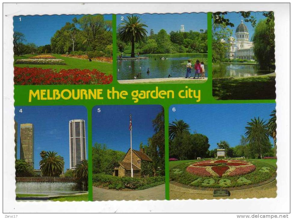 Carte Postale AUSTRALIE MELBOURNE THE GARDEN CITY - Melbourne