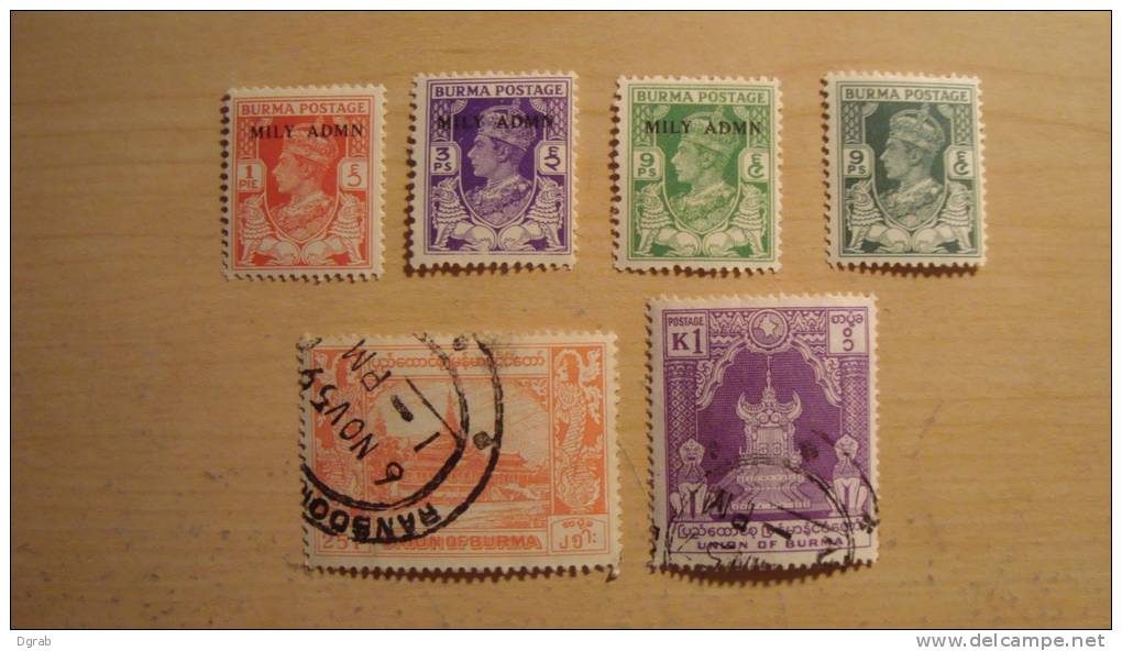 Burma   Mix Lot  Used//MH - Burma (...-1947)