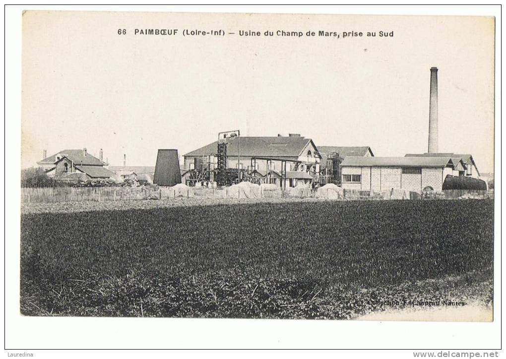 CP PAIMBOEUF N°66  USINE DU CHAMP DE MARS PRISE DU SUD - ECRITE EN 1916 - Paimboeuf