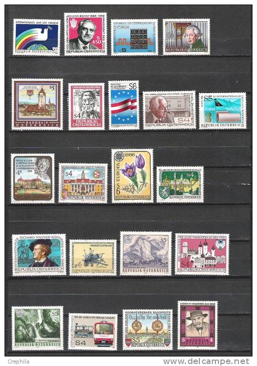 Autriche - 1986 (année) - Y&T 1665/1701 - Neuf ** - Full Years