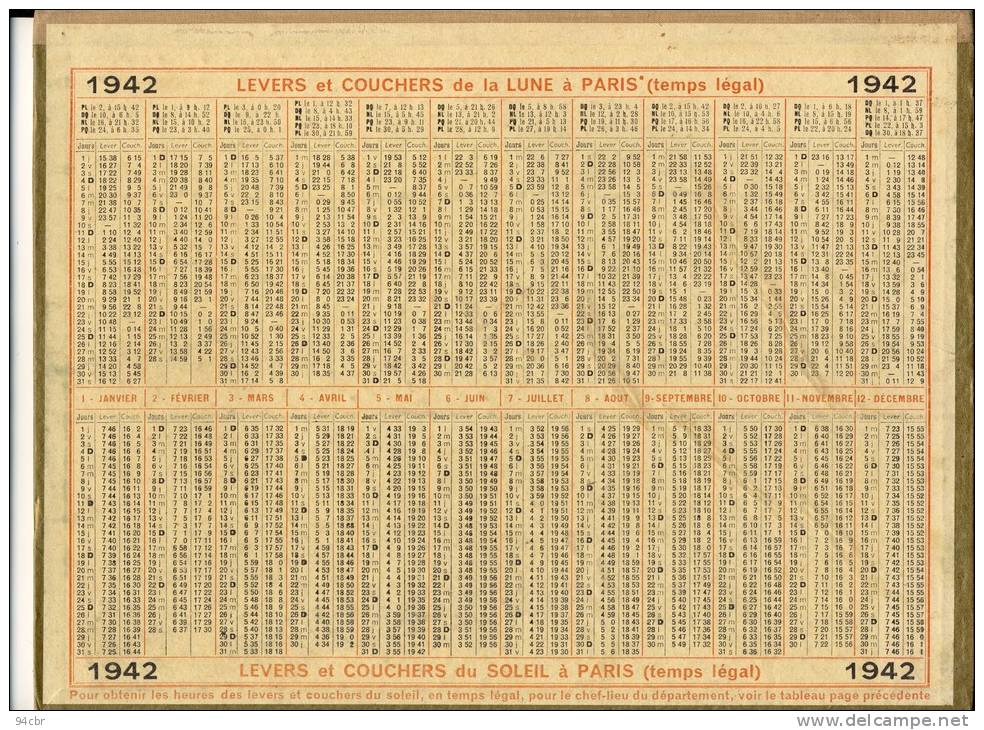 ALMANACH  DES POSTES ET DES TELEGRAPHES( 1942)   Promenade A Cheval - Grand Format : 1941-60