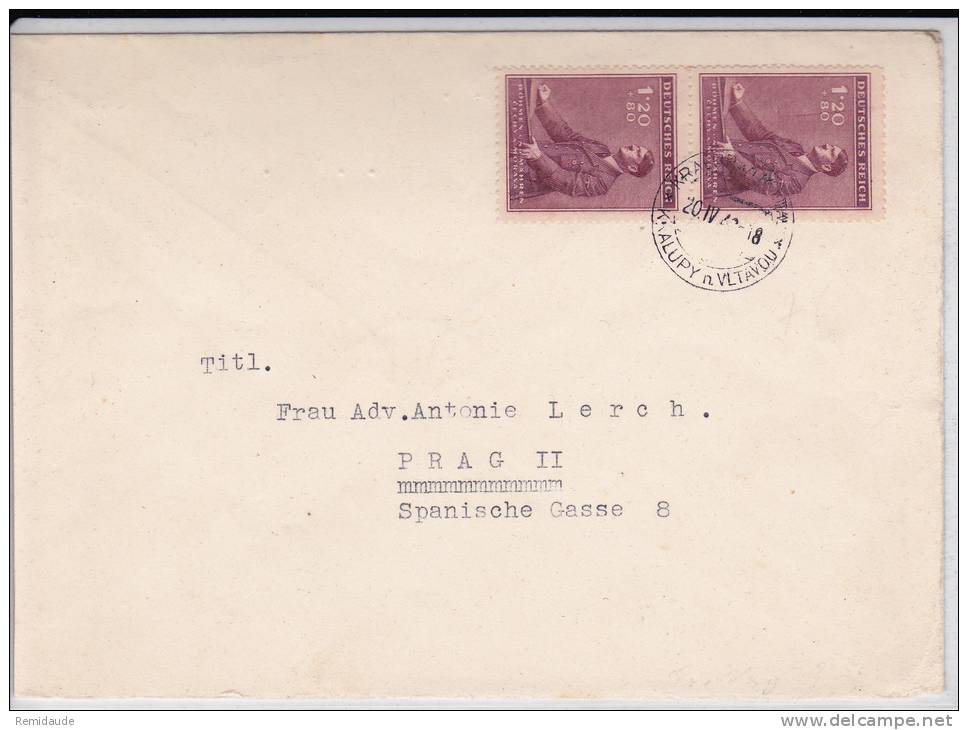 BÖHMEN UND MÄHREN - 1942 - ENVELOPPE FDC De KRALUP A.d. Mld. - ANNIVERSAIRE D´HITLER (20 AVRIL) - FDC