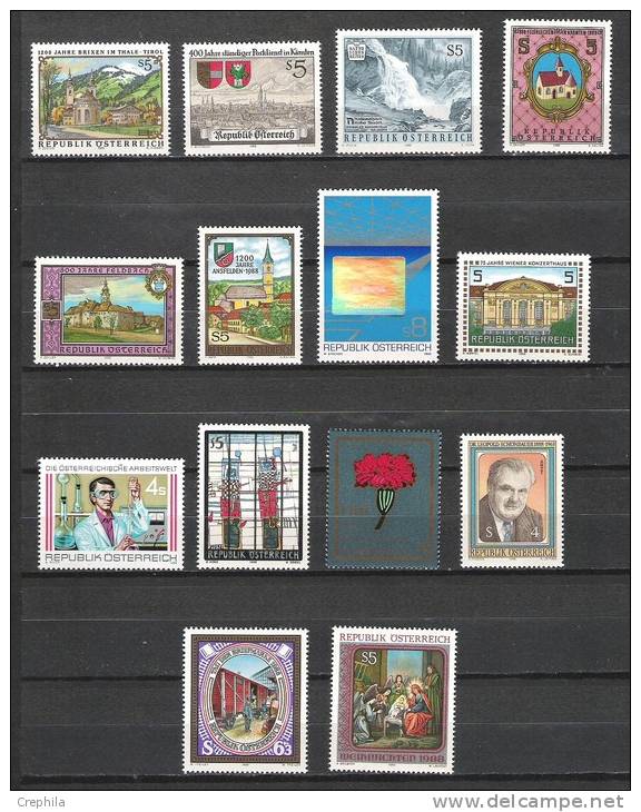 Autriche - 1988 (année) - Y&T 1738/1772 - Neuf ** - Full Years