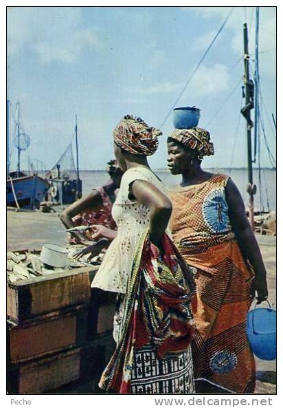 N°23935 GF-cpsm Abidjan -port De Pêche-vente Du Poisson-- - Côte-d'Ivoire