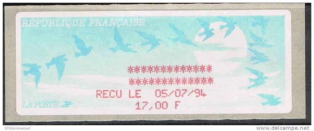 FRANCE VIGNETTES - 1990 Type « Oiseaux De Jubert »