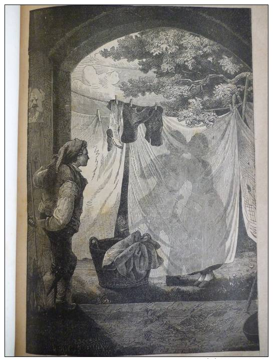 L´ombre D´un Baiser , érotique , Gravure Sur Bois De 1893 - Historische Dokumente