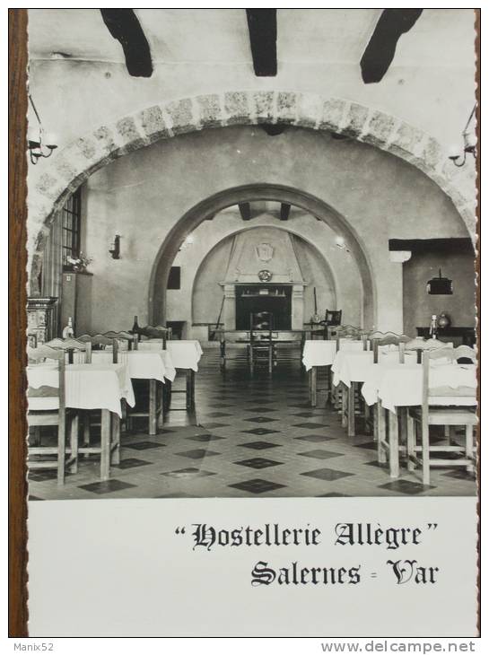 83 - SALERNES - Hostellerie ALLEGRE - Sur La Route Des Gorges Du VERDON. (CPSM) - Salernes