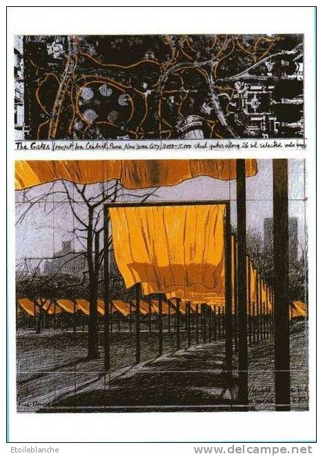 CPM1999, New York City, Central Park, The Gates, Christo / Trees / Arbres, Tissus, Voilages / Non écrit - Central Park