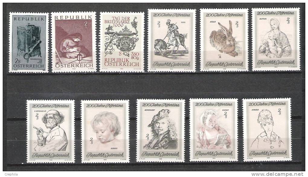 Autriche - 1969 (année) - Y&T 1114/1149 - Neuf ** - Full Years