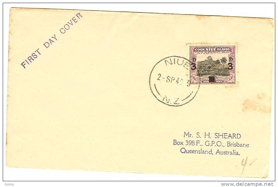 Niue 1940 FDC (SN 794) - Niue