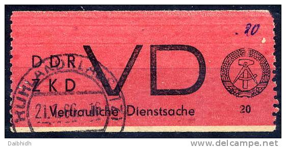 DDR 1965 Official: Vertrauliche Dienstsache Label, Used.  Michel 1A  Cat. €55 - Otros & Sin Clasificación